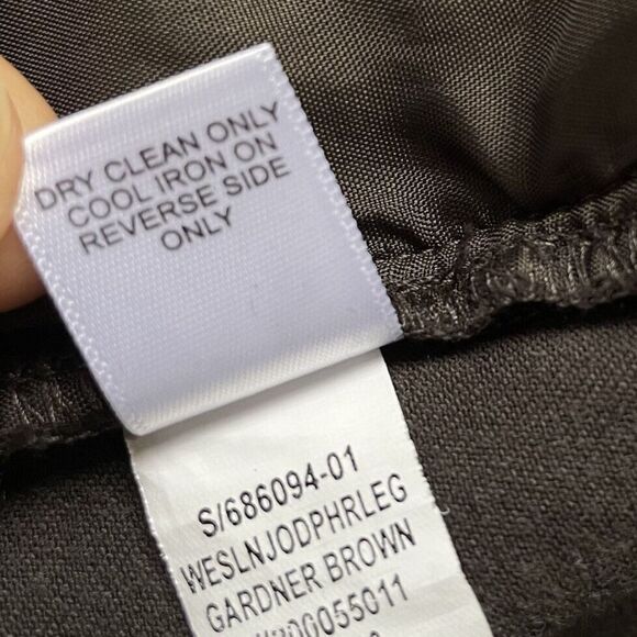 BANANA REPUBLIC Pants Women 2 Skinny Brown 8" Rise Riding Viscose-Cotton Stretch - Picture 9 of 9